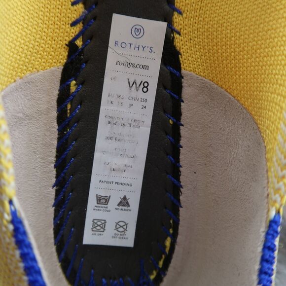 Rothy's Shoes Womens 8 Ballet Flat The Point Slip On Yellow Classic Comfort Knit - Picture 15 of 16